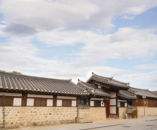 Korean traditional culture festival greeting background