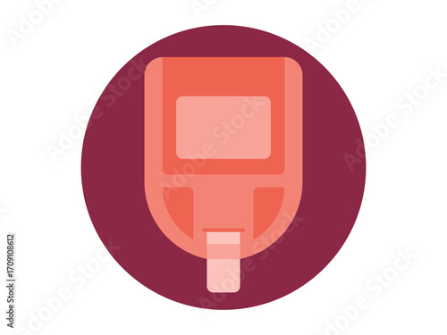 Glucose meter icon. Medical symbol icon sign vector. Solid vector icons. Flat illustration concept.