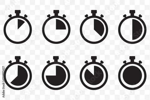 stop watch sign, Set of stopwatch icon, Set of sports stopwatch icons showing time, stopwatch, set of stopwatch, icon of stop watch