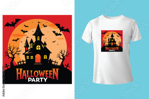 Halloween Pumpkin Vector Illustration T-shirt Design
