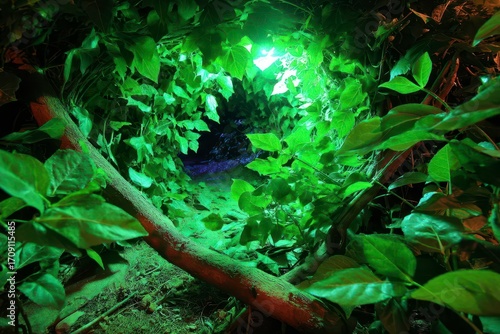 Green Leafy Tunnel - Natural Woodland Scene Photography