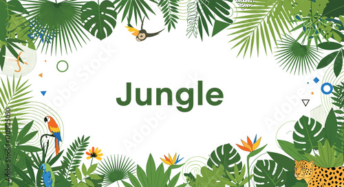 Explore the vibrant and diverse ecosystem of a tropical jungle teeming with life and exotic flora and fauna.
