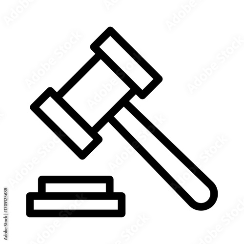 Legal Judgment Line Icon of Labor Laws Icon Set
