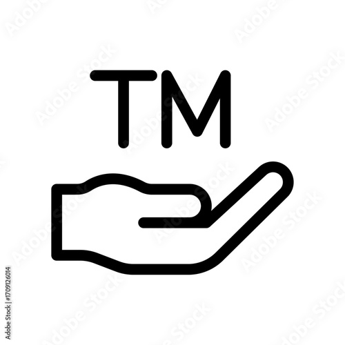 Trademark Ownership Line Icon of Trademarks Icon Set