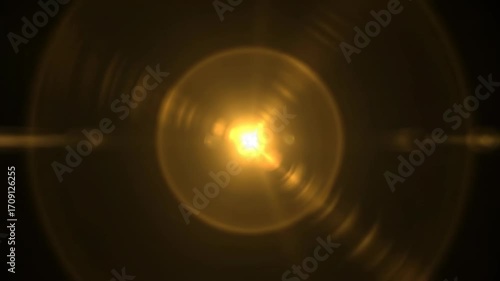 Abstract Radial Lens Flare with Soft Golden Light Rays Expanding Outwards modern, smooth, shining