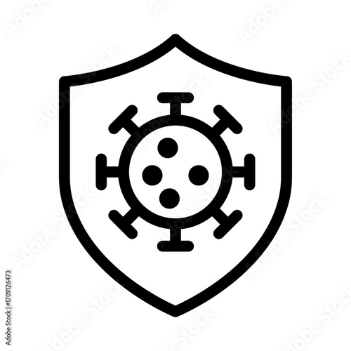 Vaccine Protection Line Icon of Vaccinations Icon Set