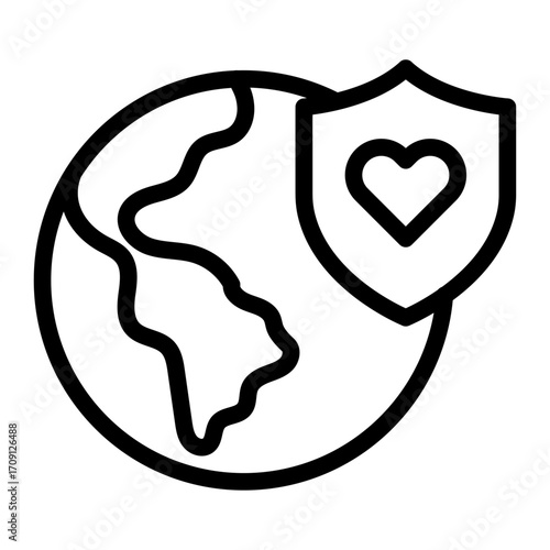 Global Health Protection Line Icon of Vaccinations Icon Set