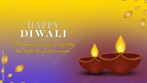 Elegant royal purple to gold gradient background symbolizing prosperity, spirituality, and celebration. Perfect for Diwali greetings, invitations, festive posters, and luxury event designs.