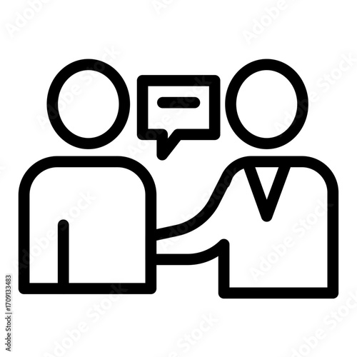 Dialogue and Negotiation Line Icon of Diplomacy and International Relation Icon Set