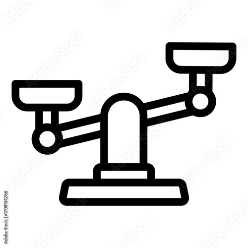 comparing weight outline icon in legal or lab setup