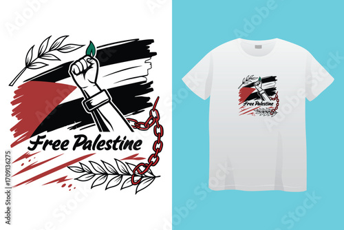 Palestine design vector, Save Palestine illustration for banner, t-shirt, poster, sticker, badges, social media design. Hand-Drawn Lettering Phrase, Calligraphy Graphic Typography.