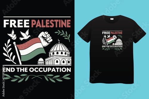 Palestine design vector, Save Palestine illustration for banner, t-shirt, poster, sticker, badges, social media design. Hand-Drawn Lettering Phrase, Calligraphy Graphic Typography.