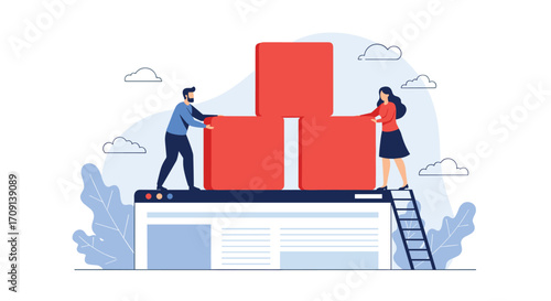 Building a website requires collaboration and careful planning.
