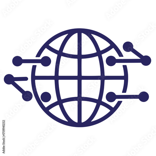 Conceptual illustration representing global data connectivity and network communication systems