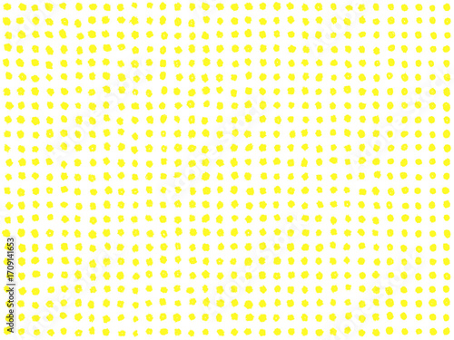 手描きあしらいセット　ドット　水玉模様　黄色