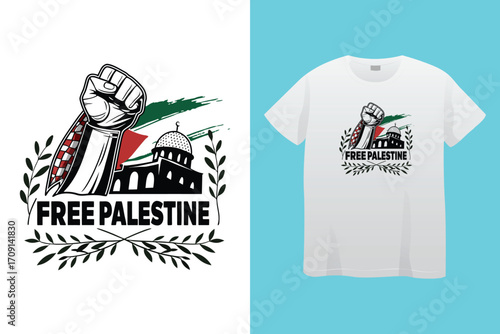 Stop Genocide Free Palestine T-Shirt Design