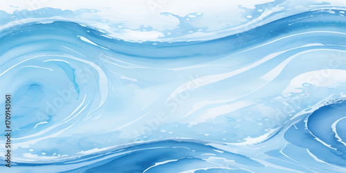 Blue ocean sea water wave ripples on the liquid surface create a calm and clear nature background for your summer designs