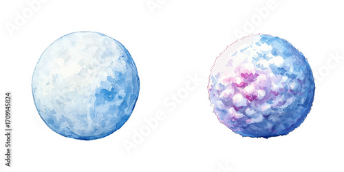 snowball watercolor vector illustration