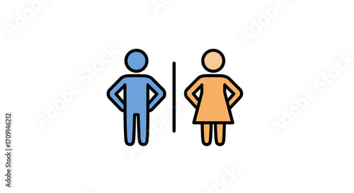 "Vector Icons Representing Male and Female Gender Symbols"