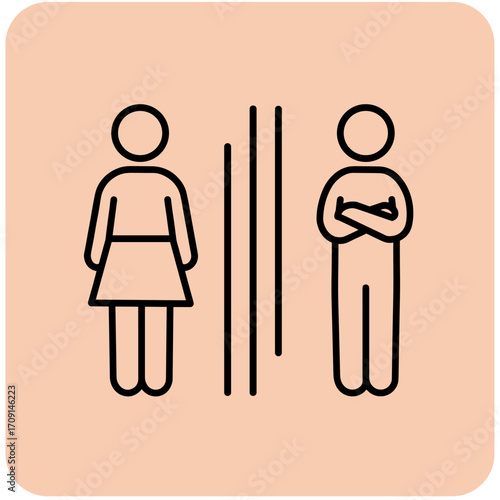 "Vector Icons Representing Male and Female Gender Symbols"