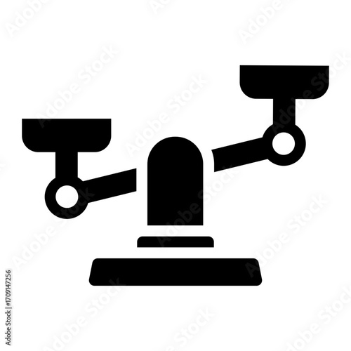 comparing weight glyph icon in legal or lab setup