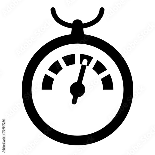 air pressure reading glyph icon for weather prediction