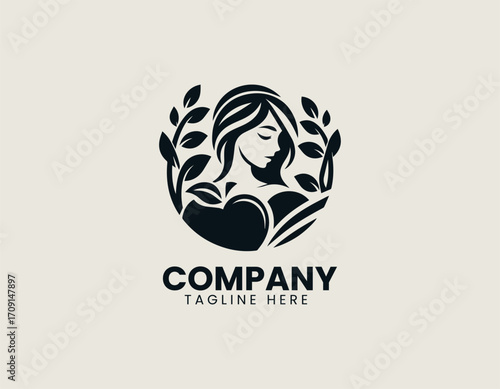 Young Girl With Apples Logo