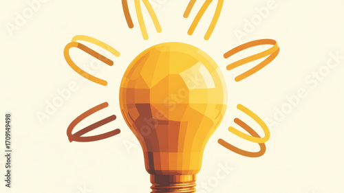 Creative idea lightbulb innovation and inspiration concept for business and education projects design