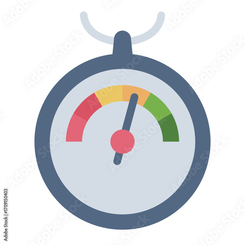 air pressure reading flat icon for weather prediction