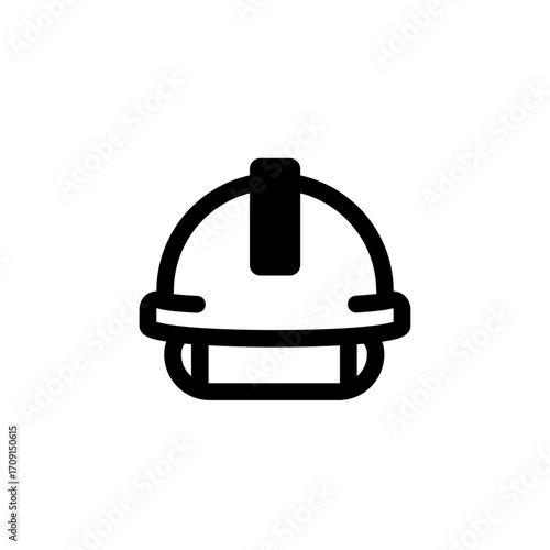 Protective Headgear Line Icon of Workplace Safety Icon Set