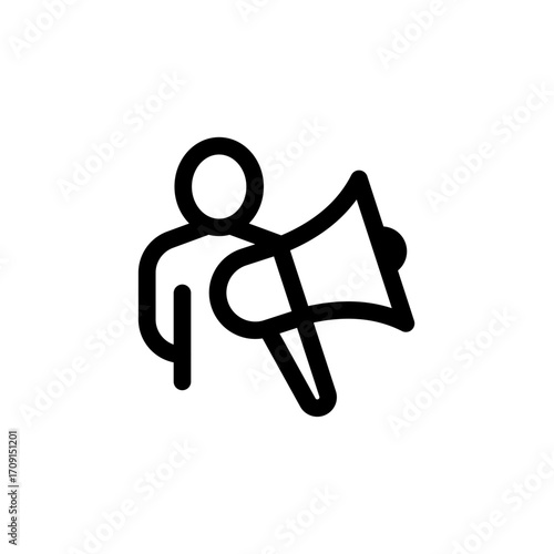Marketing Campaign Line Icon of Customer Acquisition Icon Set