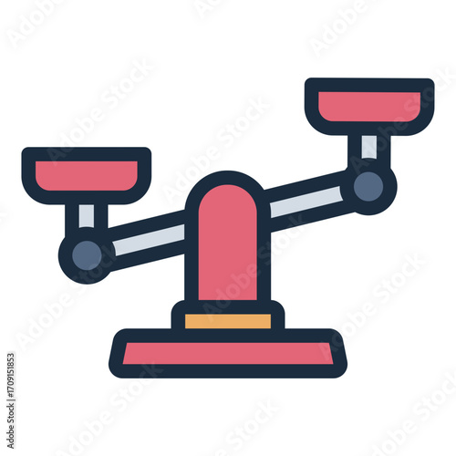 comparing weight filled line icon in legal or lab setup