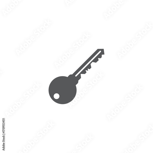 Key vector icon. Open house key icon. Key from the lock icon. Key icon - information protection symbol