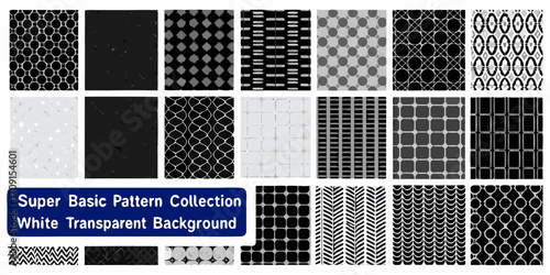 Super Basic Pattern Collection White Transparent Background Keywords: pattern, texture