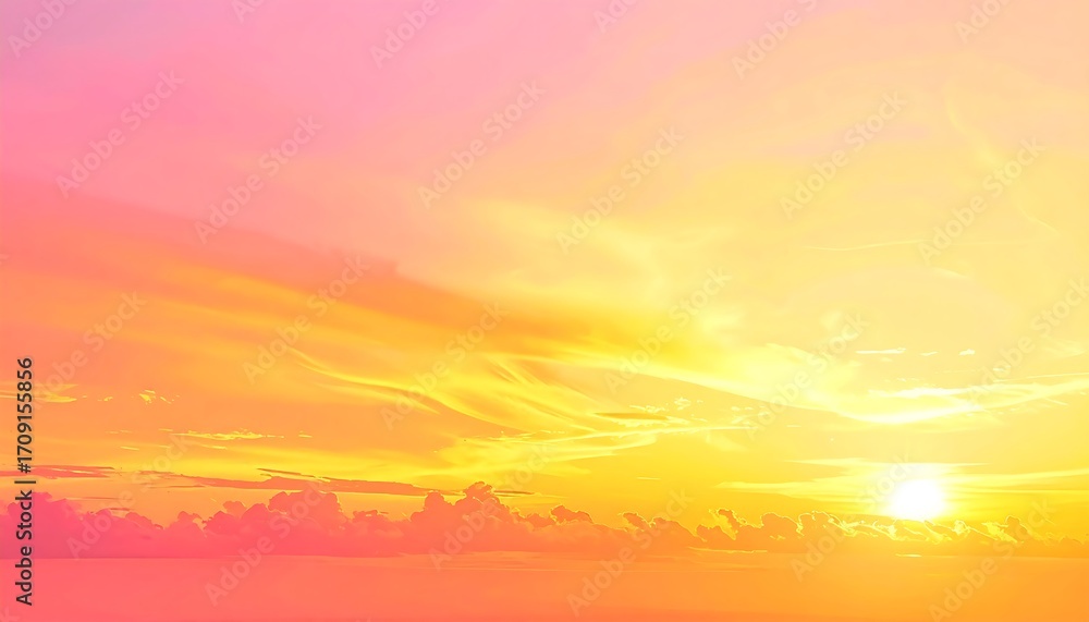 Obraz premium Colorful sunset sky with clouds