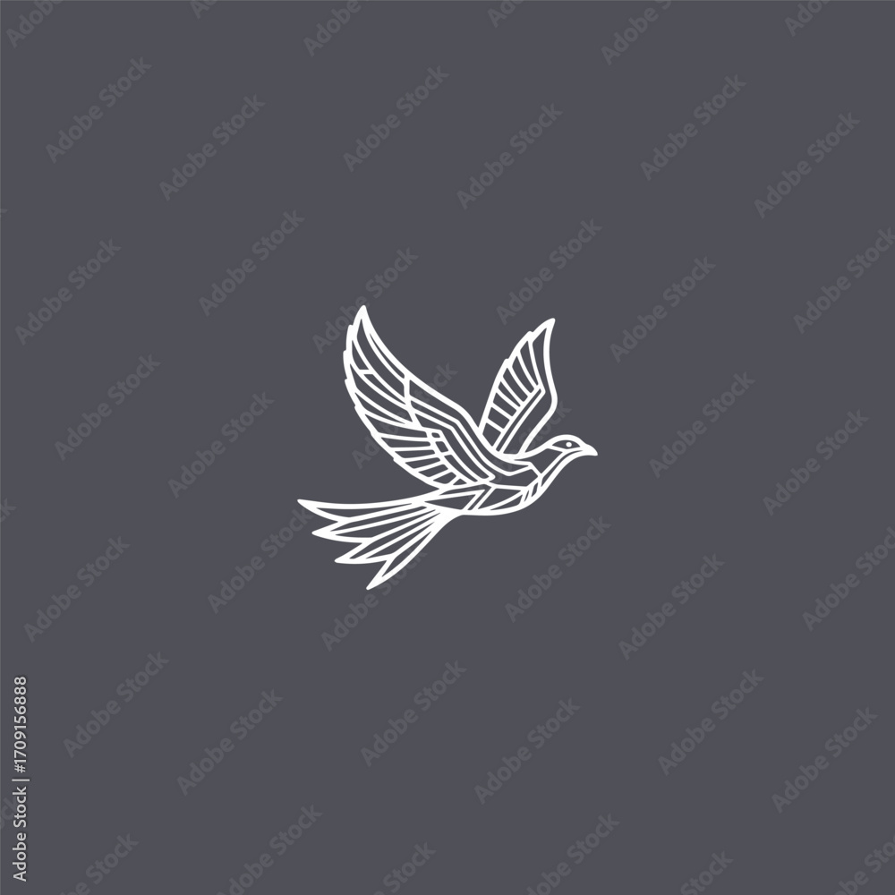 Obraz premium Bird logo vector icon illustration
