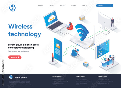 wireless technology A graphic related to “Wireless Technology” showing a laptop, smartphone, and other devices connected by wireless signals