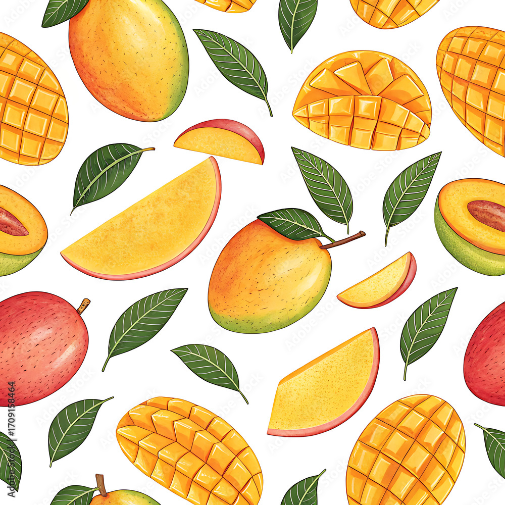 seamless pattern with mango