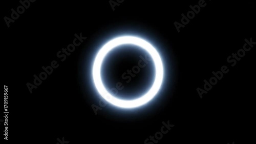 Abstract Radial Light Rings Expanding and Fading, Creating a Seamless Loop motion, graphic, effect