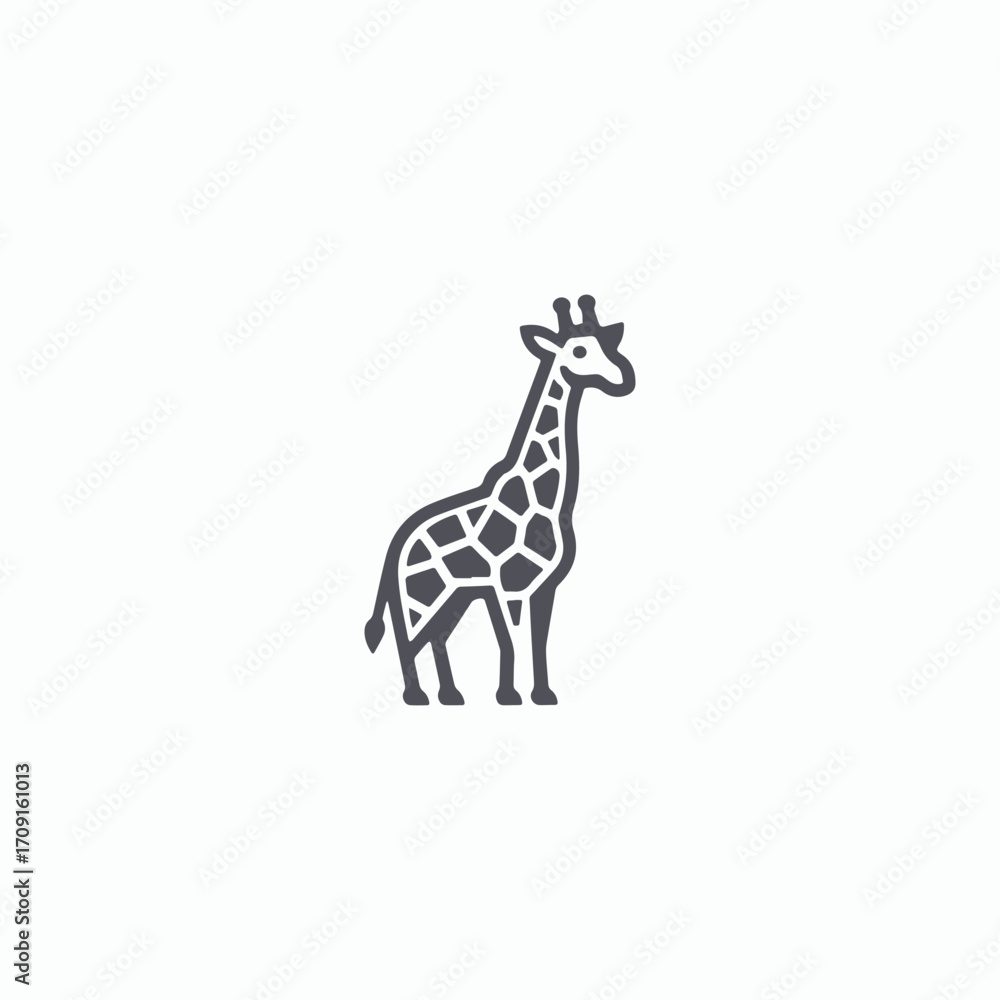 Fototapeta premium Giraffe logo vector icon illustration