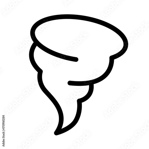 Tornado Line Icon of Disaster Response Icon Set