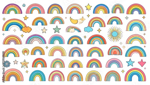 Colorful Rainbow Collection for Design
