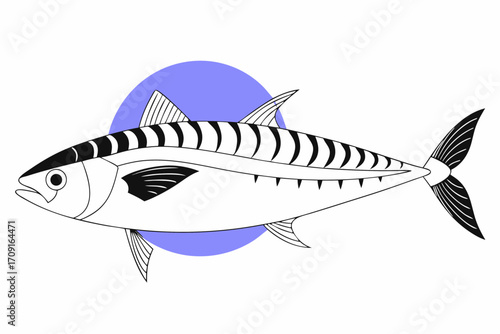 fish on a blue background