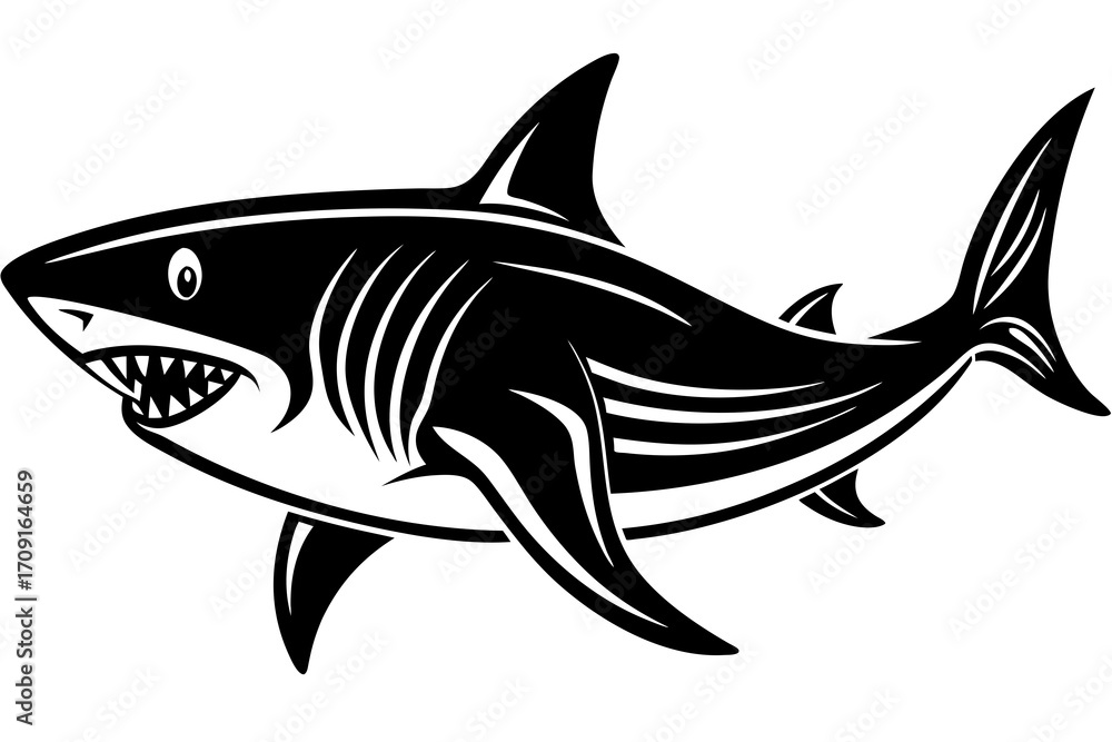 Fototapeta premium shark vector illustration