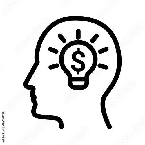 Entrepreneurial Mindset Line Icon of Entrepreneurship Icon Set