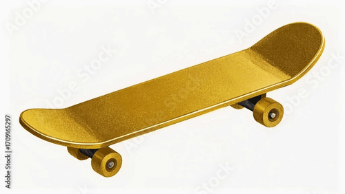 Gilded Deck Golden Skateboard isolated watercolor vector illustration svg