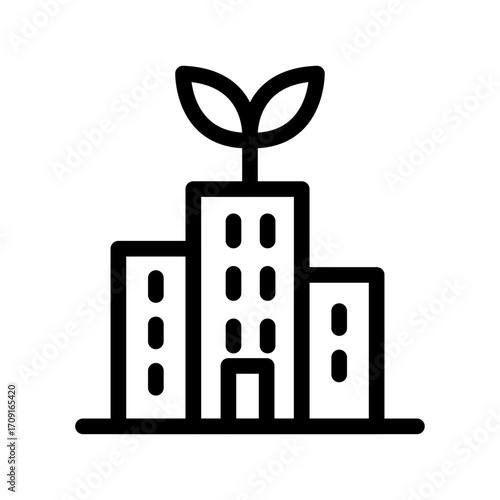 Incubation Hub Line Icon of Business Incubation Icon Set