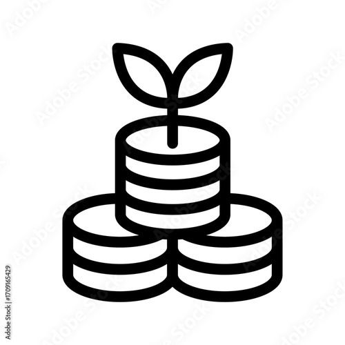 Seed Funding Line Icon of Business Incubation Icon Set