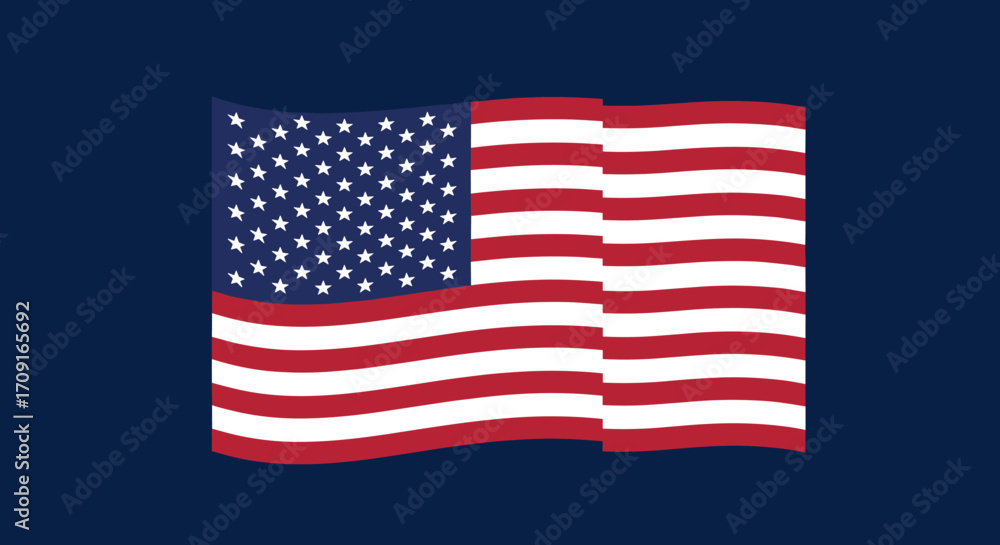 Fototapeta premium Vector Illustrations of the Flag with Various Designs