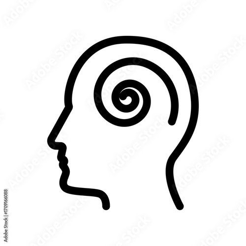 Mindfulness Therapy Line Icon of Therapy and Counseling Icon Set